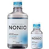 【Amazon.co.jp限定】NONIO(ノニオ) マウスウォッシュ クリアハーブミント 600ml +ミニリンス80ml付き [医薬部外品] 洗口液 口臭原因菌を殺菌 アルコール配合