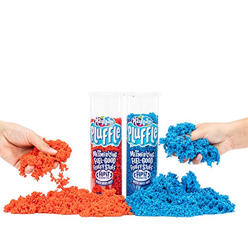 Educational Insights Pluffle® 2-Pack Red & Blue - Sensory Bin Foam Set, No Mess Alternative to Sand Toys & Slime for Toddlers, Fun Sensory Table Filler for Home or Classroom, Gift for Kids Ages 3+