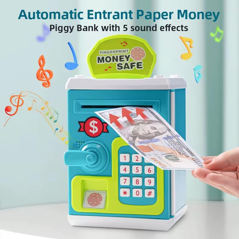 Refasy Safe Electronic Piggy Bank for Kids