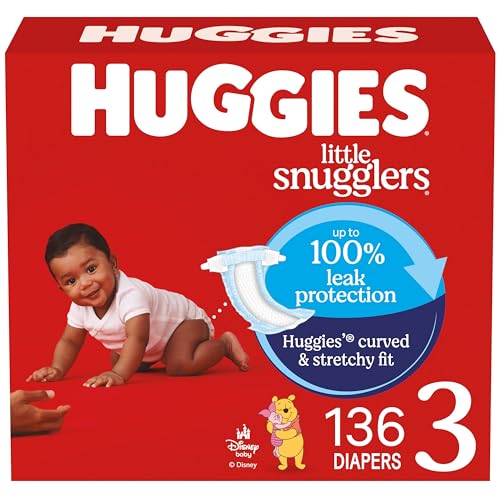 Huggies Size 3 Little Snugglers Baby Diapers 136 Count