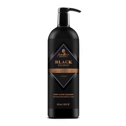 Jack Black - Black Reserve Body & Hair Cleanser, 33 Fl Oz – Cardamom & Cedarwood - Men’s Body Wash, Shampoo Haircare, Dual-Purpose Men’s Cleanser, Sulfate-Free