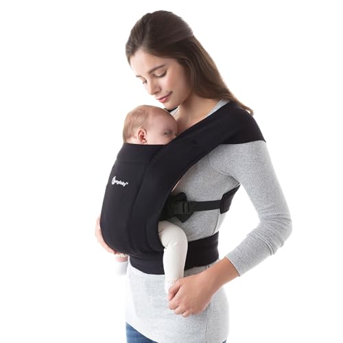Ergobaby Embrace Baby Carrier Newborn to Toddler Ponte Knit Pure Black