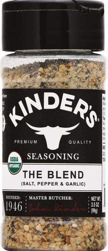 Kinder's Organic The Blend (Salt, Pepper and Garlic), Premium Quality Seasoning, MSG Free and USDA Certified Organic, 3.5oz