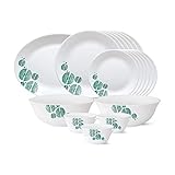 Larah by BOROSIL Opalware Dinner Set 21 Pieces White
