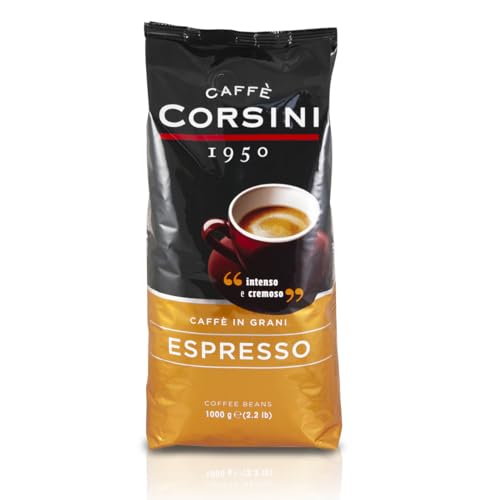 (-39%) Caffè Corsini in Grani Espresso, 1kg. Auswahl von Kaffeebohnen für eine Mischung mit intensivem und cremigem Geschmack