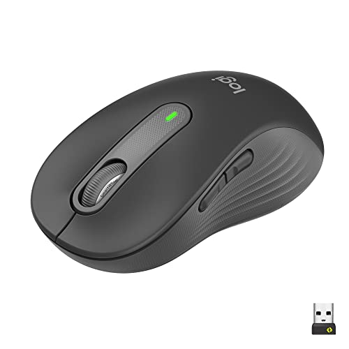(-44%) Logitech Signature M650 L Kabellose Maus - für große Hände, Leise Klicks, Anpassbare Seitentasten, Bluetooth, Kompatibilität mit mehreren Geräten - Grau