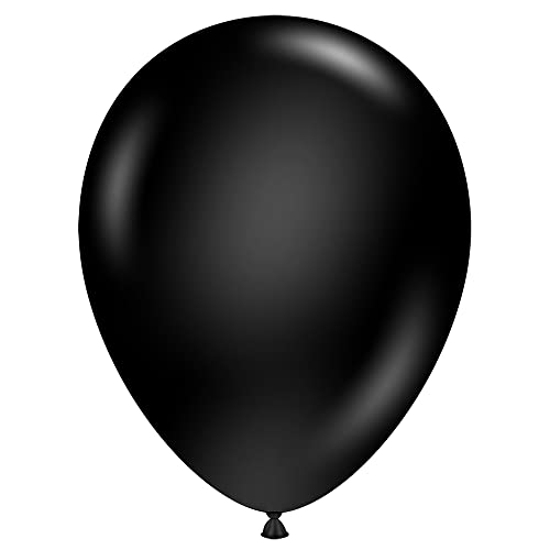 Tuf-Tex 15078 Black Latex Party Balloons, 5", Black, Pack of 50
