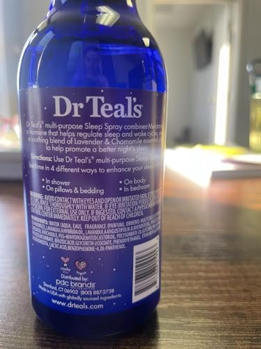 Dr. Teal's Sleep Spray with Melatonin & Essential Oils Gift Set (2 Pack, 6 fl oz ea.) - Nighttime Therapy Formula with Chamomile & Lavender - Ease Sore Muscles While Promoting a Better Nights Sleep