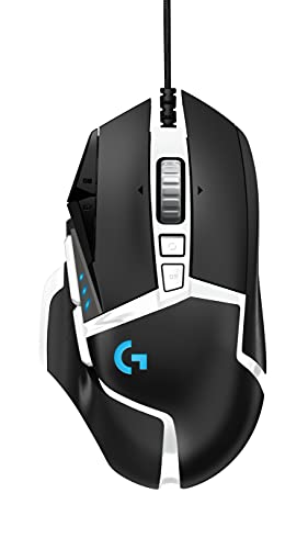 Logitech USB G502 Hero High Performance Gaming Mouse Special Edition, Hero 16K Sensor, 16 000 DPI, RGB, Adjustable Weights, 11 Programmable Buttons, O