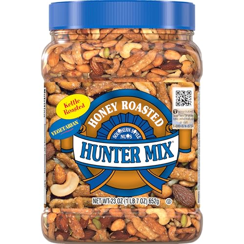 Southern Style Nuts Honey Roasted Hunter Bulk Trail Mix, 23 oz (Pack of 1), Honey Roasted Sesame Sticks & Peanuts, Sunflower Kernels, Almonds, Cashews & Pepitas, Mixed Nuts, Snacks for Adults & Kids