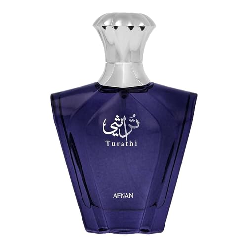 Afnan Turathi Blue Eau de Parfum Spray for Men, 3.0 Fl. Oz