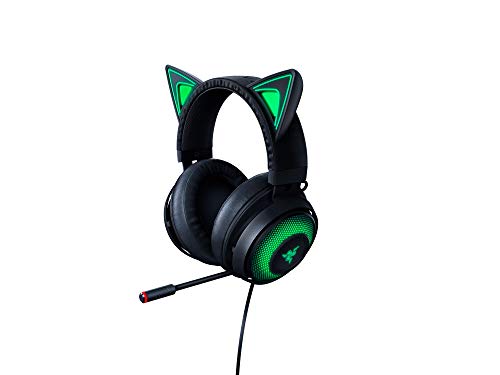 Razer Kraken Kitty - Kabelgebundenes Gaming Katzenohren-Headset (anpassbarer RGB Chroma-Beleuchtung, Mikrofon mit aktiver Rauschunterdrückung, Bedienelemente an