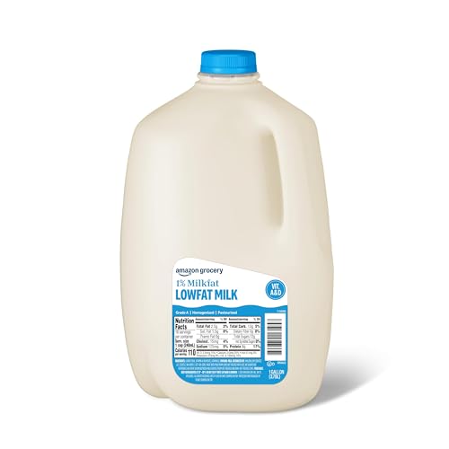 Amazon Grocery, 1% Milkfat, Low Fat Milk,1 Gallon (Previously Amazon Fresh, Packaging May Vary)