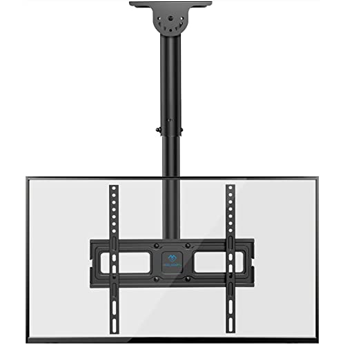 PERLESMITH Ceiling TV Mount for 26-65 inch Flat Screen Displays, Max VESA 400x400mm, Hanging Adjustable Ceiling TV Bracket Fits Most LCD LED OLED 4K TVs, Pole Ceiling Mount Holds up to 110lbs, PSCM2