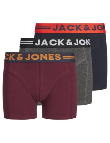 2,59€ Coupon! JACK & JONES Boy Boxershorts Boys Logo 3-Pack 176Dark Grey Melange