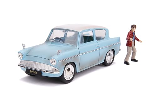 Jada Harry Potter 1:24 1959 Ford Anglia Die-cast Car and 2.75" Harry Potter Figure, Toys for Kids and Adults