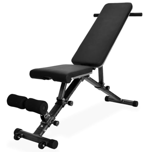 BARWING Adjustable Weight Bench Workout Bench, 1000 LB Heavy Duty Incline Decline Bench for Home Gym, Easy Assembly Fold