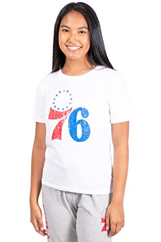 Ultra Game NBA Women's Soft Vintage Distressed Graphics T-Shirt