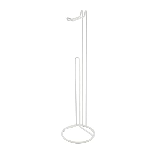 ⚡ BLITZDEAL (-67%) MSV Toilettenpapierhalter Stehend BxHxT: 15x54x15cm freistehender Papierrollenhalter Edler Rollenhalter für WC-Rollen als Ersatzrollenhalter Weiß matt