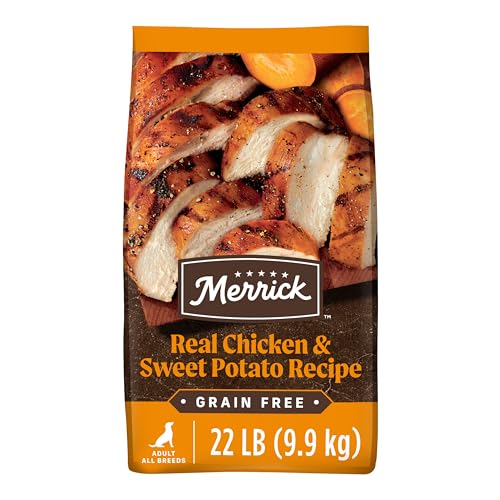 Merrick Premium Grain Free Dry Adult Dog Food, Wholesome And Natural Kibble With Real Chicken And Sweet Potato - 22.0 lb. Bag