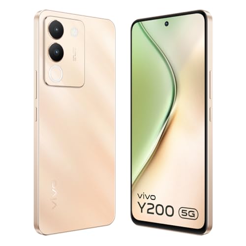 vivo Y200 5G (Desert Gold, 8GB RAM, 256GB Storage) with No Cost EMI/Additional Exchange Offers
