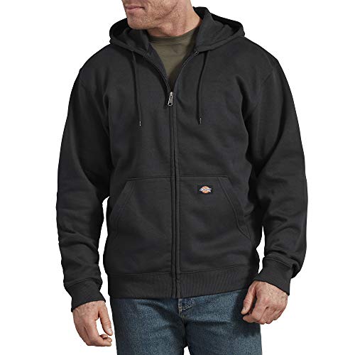 Dickies Mens Full Zip Hoodie Fleece Jacket, Dark Heather, X-Large US