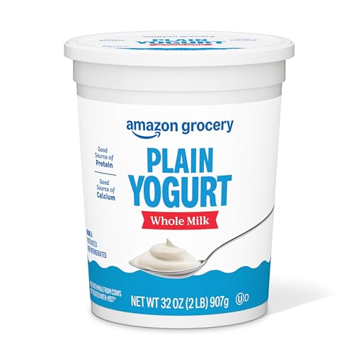 Amazon Grocery, Whole Milk Plain Yogurt, 32 Oz (Previously Amazon Fresh, Packaging May Vary)