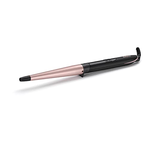 BaByliss Rose Quartz Conical Wand 13-25 mm Conical Curling Iron for Natural Curls and...