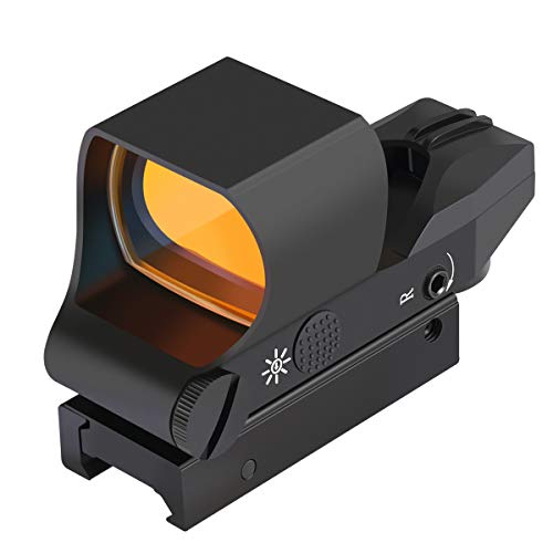 Feyachi Reflex Sight - Multiple Reticle System Red Dot Sight with Picatinny Rail Mount Absolute Co-Witness (Black)