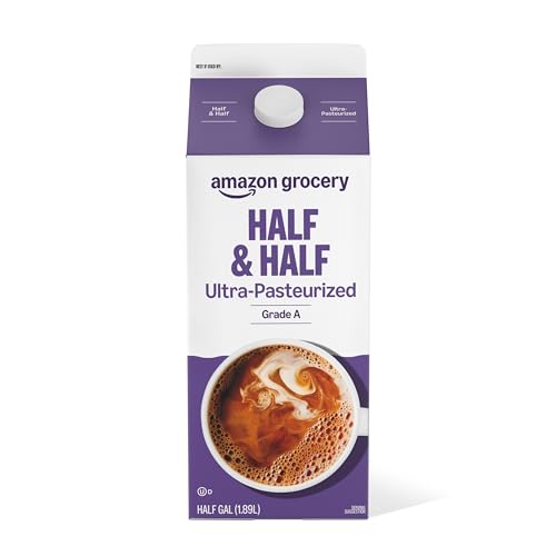 Amazon Grocery, Half & Half, Ultra Pasteurized, 64 Fl Oz (Previously Amazon Fresh, Packaging May Vary)
