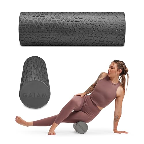 Gaiam Restore Foam Roller for Muscle Massage, 18-Inch Textured