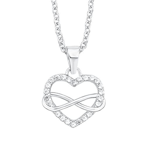 🔥 STARKER PREIS (-60%) s.Oliver Damen Kette mit Anhänger Herz, 925er Sterling Silber rhodiniert