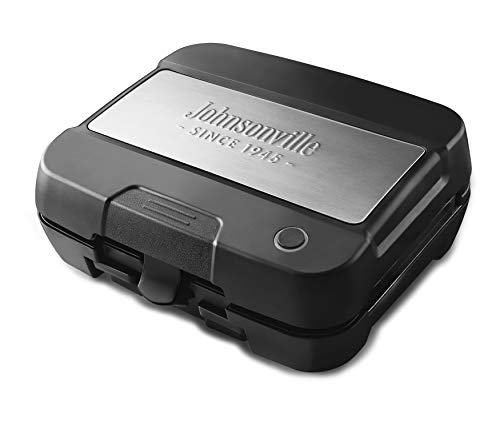 Johnsonville Sizzling Sausage Grill Plus, Indoor Electric Grill, 3 in 1 Design BTG-500 Dinner Sausage, Breakfast Links and Patties, Easy to Use, Brats, Grilling, Great Gift for the Holidays
