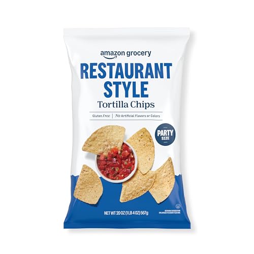 Amazon Grocery, Restaurant Style Tortilla Chips, 20 Oz (Previously Amazon Fresh, Packaging May Vary)