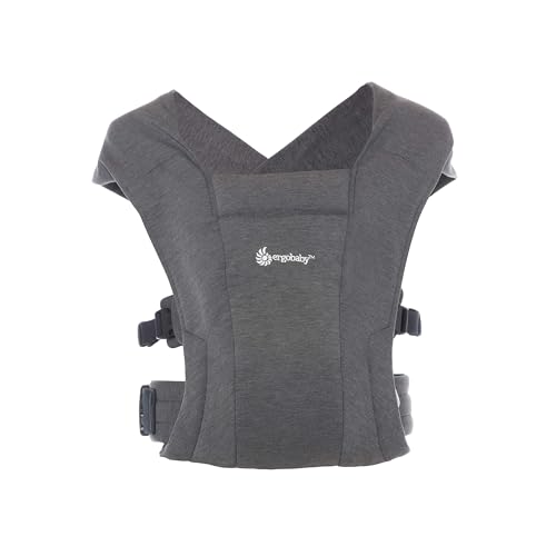 (-35%) Ergobaby Embrace Babytrage für Neugeborene von 0–12 Monaten (3,2–11,3 kg), Ergonomische 2-Positionen Babytrage mit Kopf- und Nackenstütze und hüftgesunder M-Stellung, Heather Grey