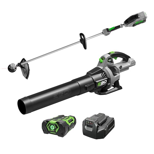 �️EGO Power+ 56-Volt 15" String Trimmer & 530 CFM Blower Combo Kit with 2.5Ah Battery and 210W Standard Charger, ST1502L