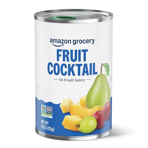 Amazon Grocery, Fruit Cocktail in Fruit Juice, 15 Oz (Previously Amazon Fresh, Packaging May Vary)