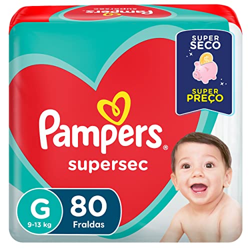 Fralda Pampers Supersequinha Tamanho G 80 Unidades!