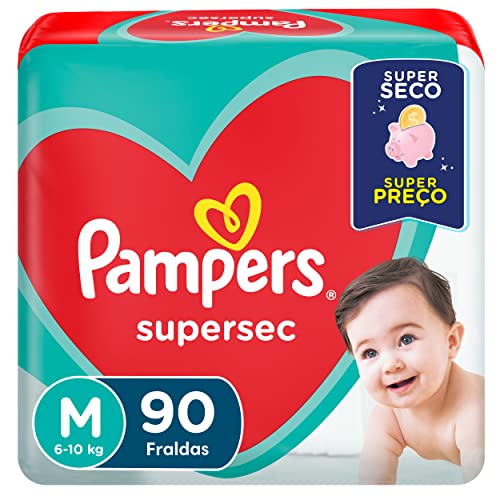Fralda Pampers Supersequinha Tamanho M 90 Unidades