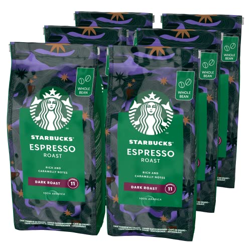 (-24%) STARBUCKS Espresso Roast, Dunkle Röstung, Ganze Kaffeebohnen 200g (6er Pack)