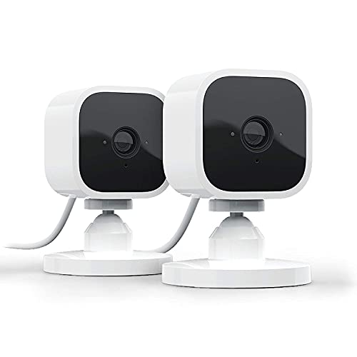 ⚡ BLITZDEAL (-51%) Blink Mini – Kompakte, smarte Plug-in-Überwachungskamera für innen, 1080p-HD-Video, Nachtsicht, Zwei-Wege-Audio, Bewegungserfassung; einfache Einrichtung, funktioniert mit Alexa – 2 Kameras (weiß)