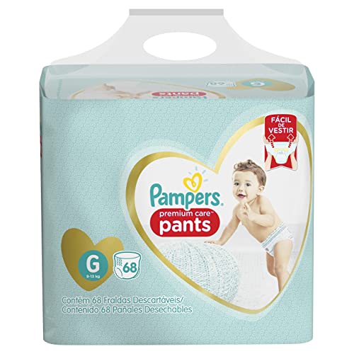 RECORRÊNCIA Fralda Pampers Pants Premium Care G 68 unidades