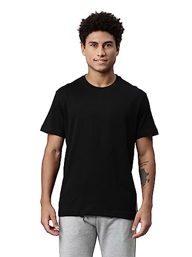 Levi's 025 Men's Premium Soft Cotton Solid T-Shirt - Round Neck, Short Sleeves with Side Branding (Pack of 1)