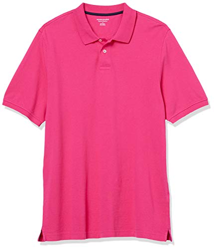 Amazon Essentials Men's Regular-Fit Cotton Pique Polo Shirt (Available in Big & Tall), Hot Pink, XX-Large