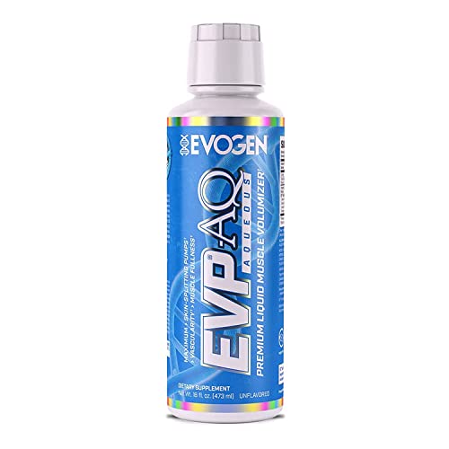 Evogen EVP AQ - Liquid Glycerol Muscle Volumizer | Pre Workout for Pumps, Vascularity, & Hydration | Premium Preworkout for Men & Women | Unflavored | 16 fl oz