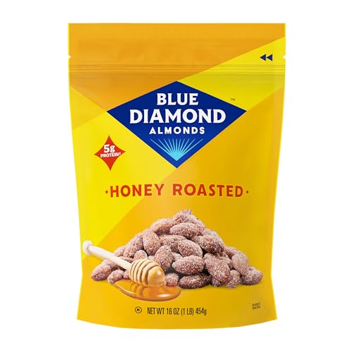 Blue Diamond Almonds Honey Roasted Snack Almonds, Honey Roasted, 1 Pound (Pack of 1)
