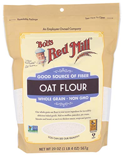 Bob's Red Mill Whole Grain Oat Flour, 20oz (Pack of 1) - Whole Grain, Vegan, Kosher