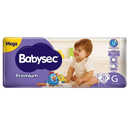 Babysec Fraldas Premium Galinha Pintadinha Flexi Protect G 26 Unidades