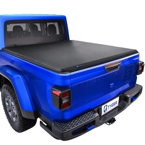 Tyger Auto T3 Soft Tri-fold Truck Bed Tonneau Cover Compatible with 2020-2025 Jeep Gladiator JT | 5' (60") Bed | TG-BC3J1060