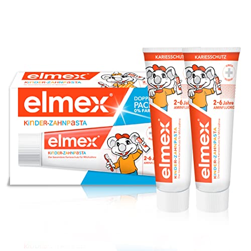 (-25%) elmex Zahnpasta Kinder, Kariesschutz für die Milchzähne, 2-6 Jahre, 2x50 ml